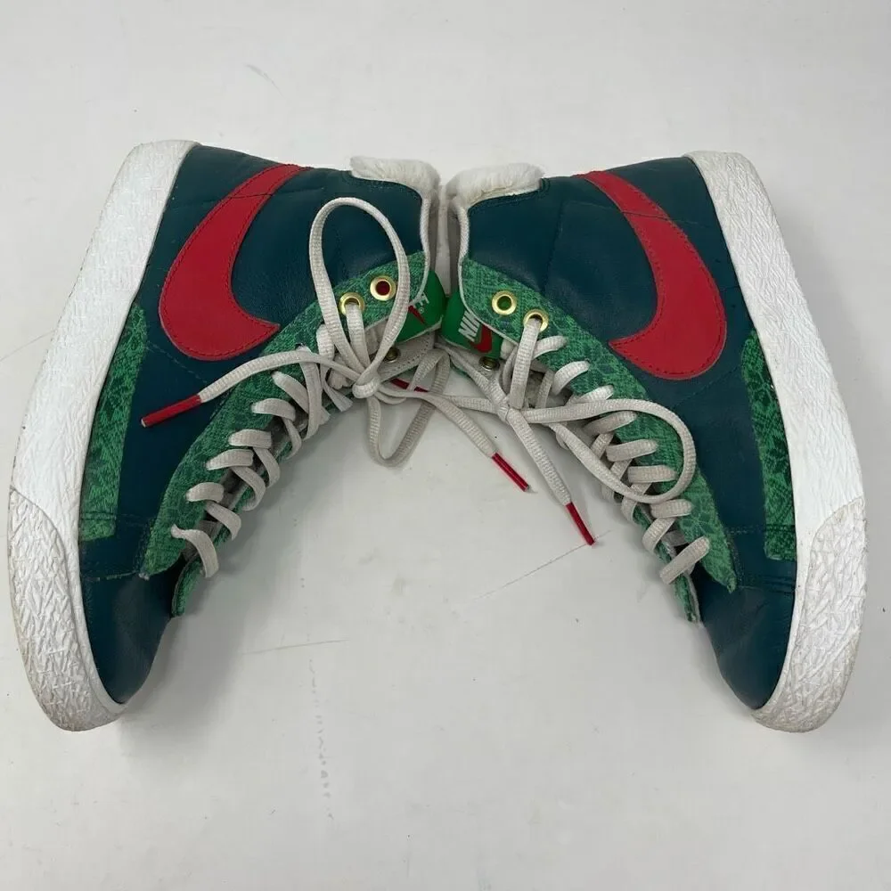 Nike Blazer Mid 77 Vintage Green Red Nordic Christmas Youth 3.5